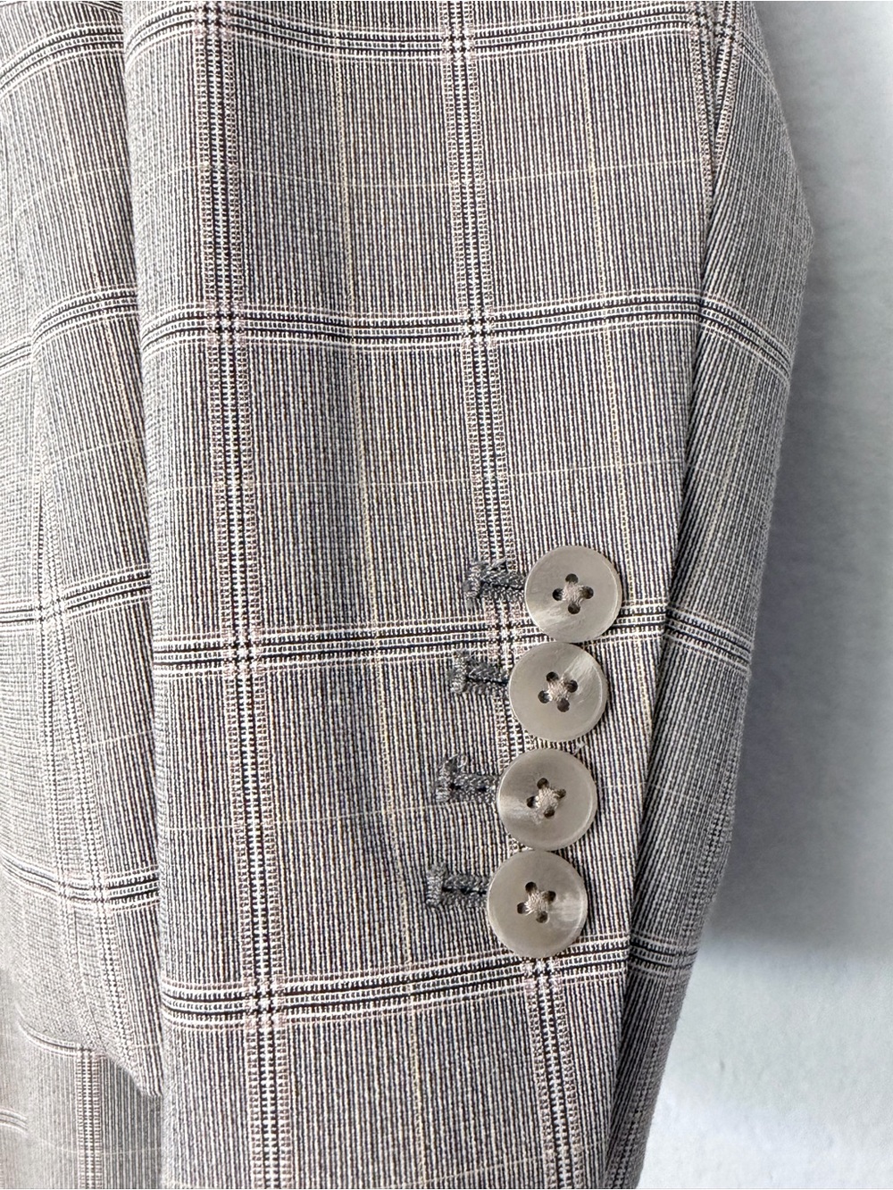 Express Gray Plaid Tailored Ankle Trousers - Picture 7 of 15